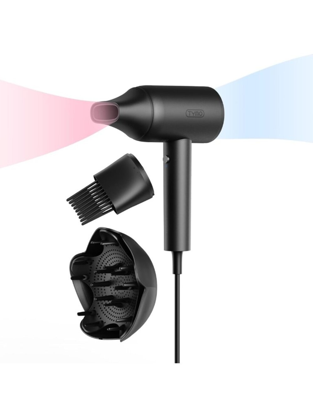 Ionic Hair Dryer with Diffuser & Comb - 300M Blow Dryer for Fast Drying